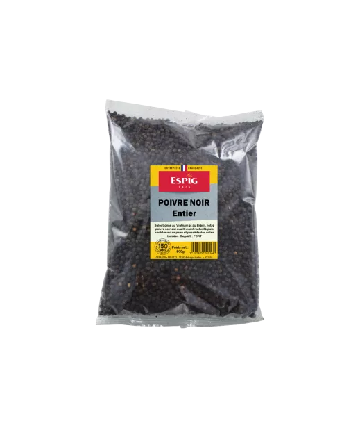 POIVRE NOIR ENTIER 500G - Espig